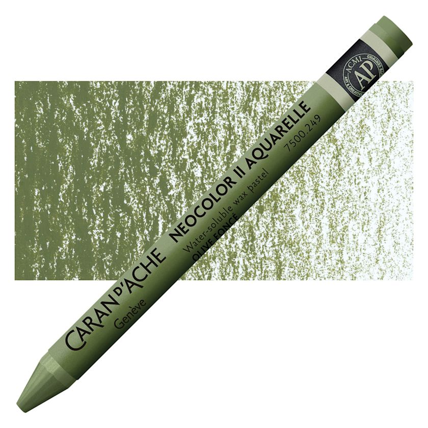 Caran d'Ache Neocolor II Aquarelle Artists' Pastel - Olive | BLICK Art ...