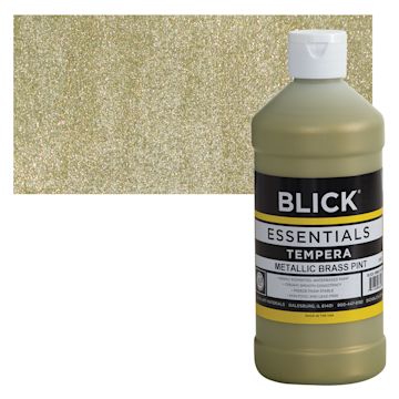 Open in modal - Blick Essentials Tempera - Brass (Metallic), Pint and swatch