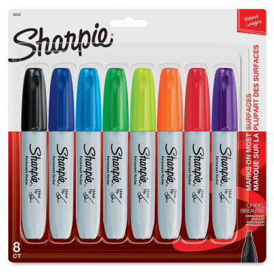 Sharpie Chisel Tip Marker-Set of 8 Colors Outside of Package