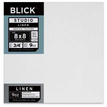 Blick Studio Linen Stretched Canvas - 8" x 8", Traditional 3/4" Profile