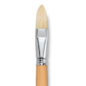 Escoda Clasico Chungking White Bristle Brush - Long Filbert, Long Handle, Size 20