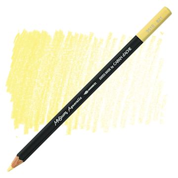 Open in modal - Caran D'Ache Museum Aquarelle Pencil - Naples Ochre pencil and swatch