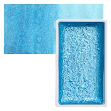 Open in modal - Kuretake Gansai Tambi Watercolor Pan - Pearl Cobalt Blue pan and swatch