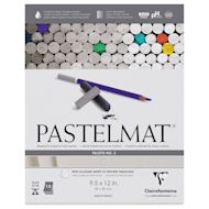 Clairefontaine Pastelmat Pad - 9-1/2" x 12", White, 12 Sheets