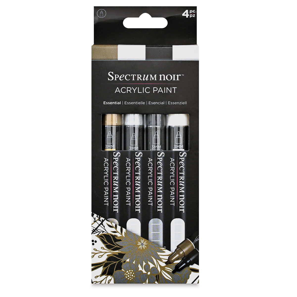 Spectrum Noir Artliner 6/Pkg - Black, Fine & Brush