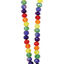 John Bead DIY Designer Glass Bead Strand - Transparent Rainbow Mix