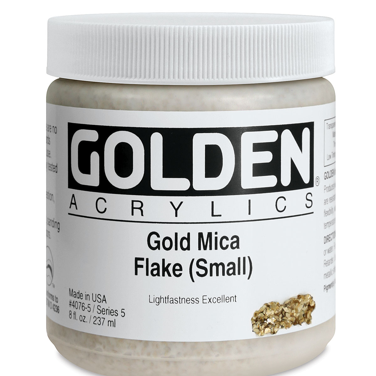 Golden Acrylics Heavy Body 4oz Pearl Mica Flake (Small)