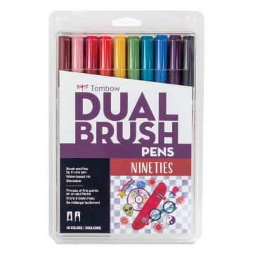 Tombow Dual Brush Markers 10/Pkg-Bright