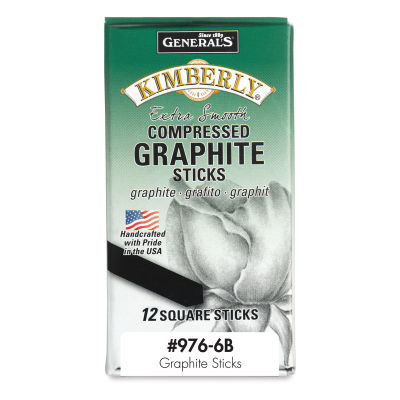 General's Kimberly Graphite Sticks - Front view of package of 12 6B Sticks