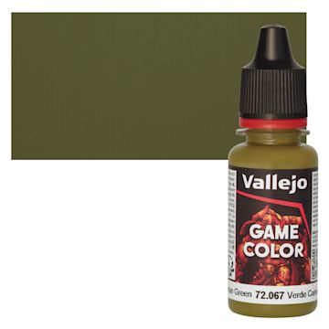 Open in modal - Vallejo Game Color Acrylic Paint - Cayman Green - Bottle and Swatch