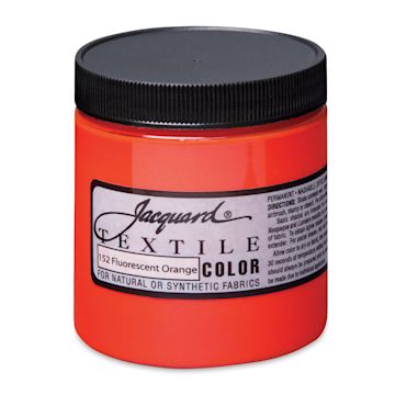 Open in modal - Jacquard Textile Color - Fluorescent Orange, 8 oz jar