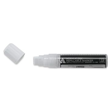 Open in modal - Holbein Refillable Markers - 15 mm Marker shown horizontally and uncapped 