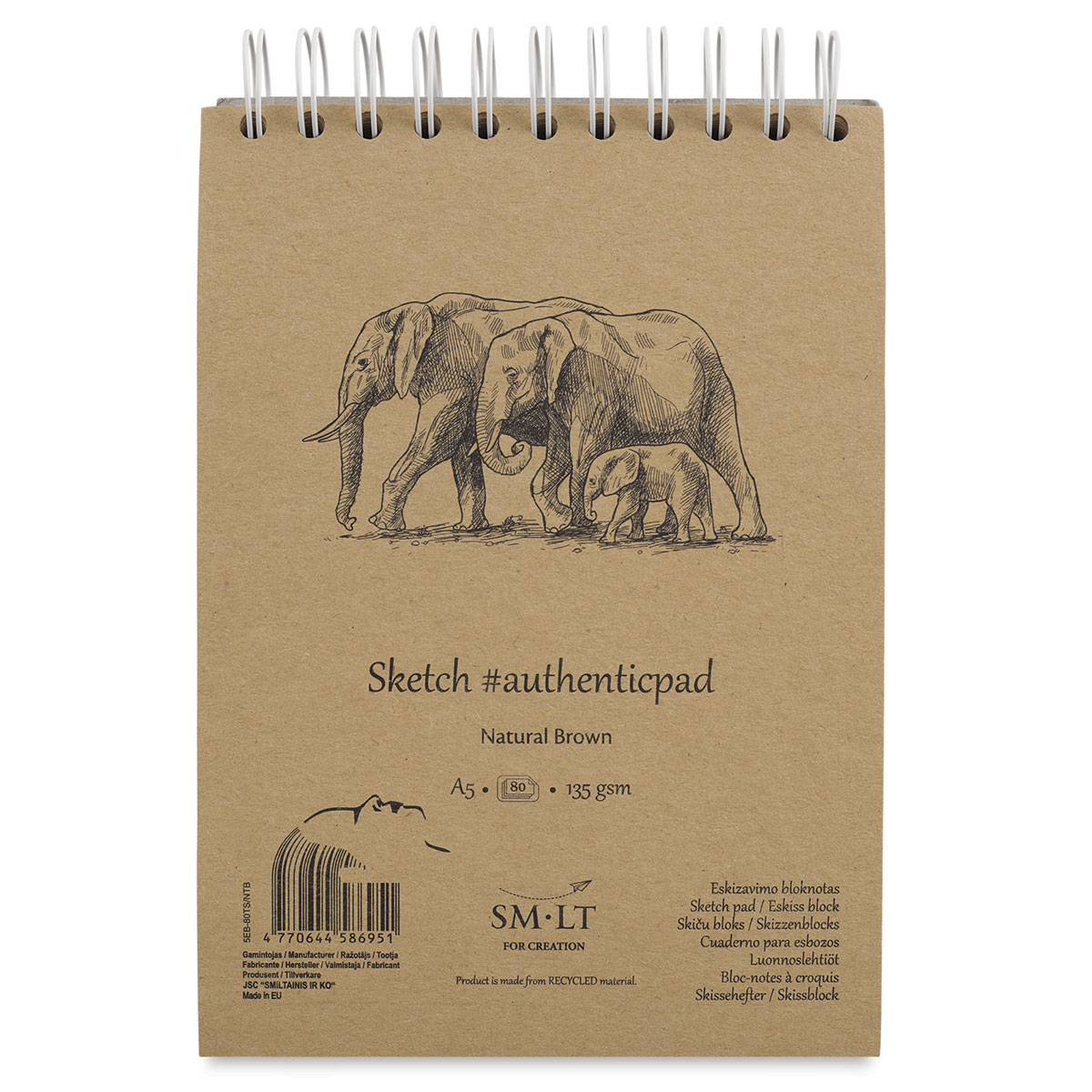  U.S. Art Supply 5.5 x 8.5 Top Spiral Bound Sketch Book Pad,  Pack of 2, 100 Sheets Each, 60lb (100gsm) - Artist Sketching Drawing Pad,  Acid-Free - Graphite Colored Pencils, Charcoal 