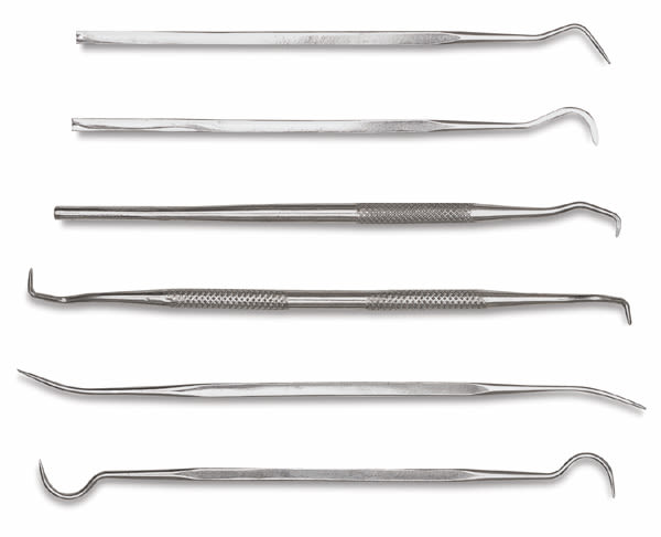 Hawk Wax and Plaster Carving Tools Picks, Set of 6 BLICK Art Materials