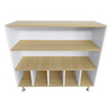 Whitney Brothers ElevatED Cubby and Shelf Cabinet - 50" W x 15" D x 43" H