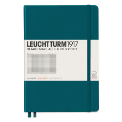 Leuchtturm1917 Squared Hardbound Notebook - Pacific Green, 5-3/4" x 8-1/4"