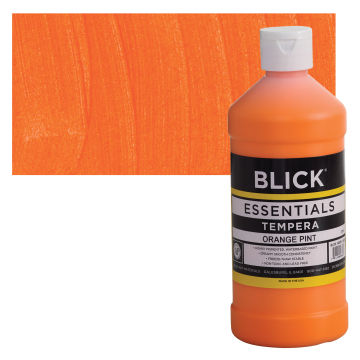 Blick Essentials Tempera - Orange, Pint with swatch