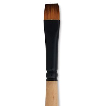 Open in modal - Dynasty Black Gold Brush - Chisel Blender, Short Handle, Size 10 close up