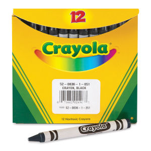 Crayola Crayons - Box of 12, Black