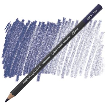 Open in modal - Caran D'Ache Museum Aquarelle Pencil - Violet pencil and swatch