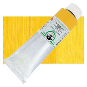 Open in modal - Old Holland Classic Oil Color - Cadmium Yellow Medium, 225 ml tube and swatch