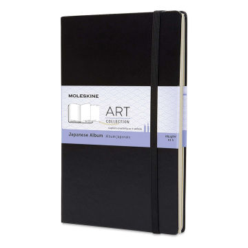Moleskine Art Collection Japanese Album - Angled view of Album upright with label
