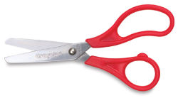 Crayola Scissors - Blunt pointed scissors shown horizontally and slightly open to show blade