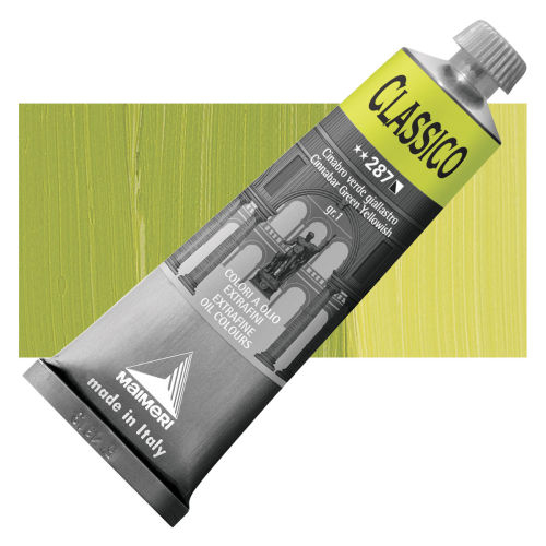 Maimeri Classico Oil Colors - Cinnabar Green Yellowish, 60 ml tube