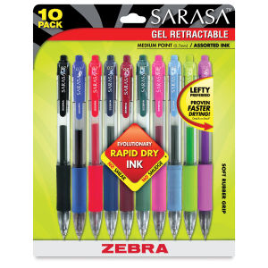 Zebra Sarasa Gel Retractable Pen - 0.7 mm, Set of 10