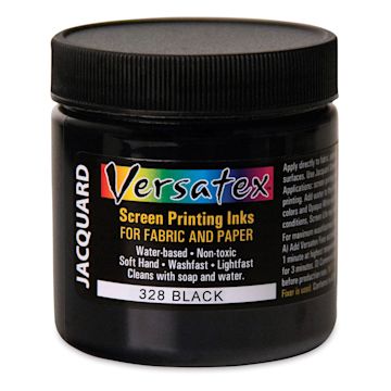 Open in modal - Jacquard Versatex Screen Printing Ink - Black, 4 oz jar