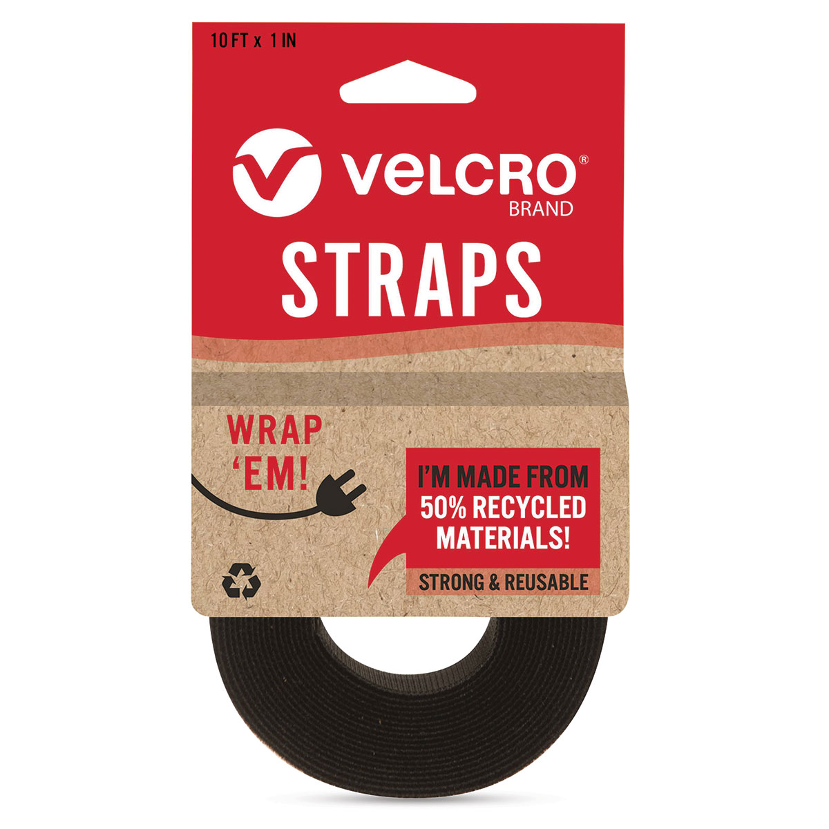 Velcro Brand Eco Collection Sew on Tape 36in x 3/4in. Black