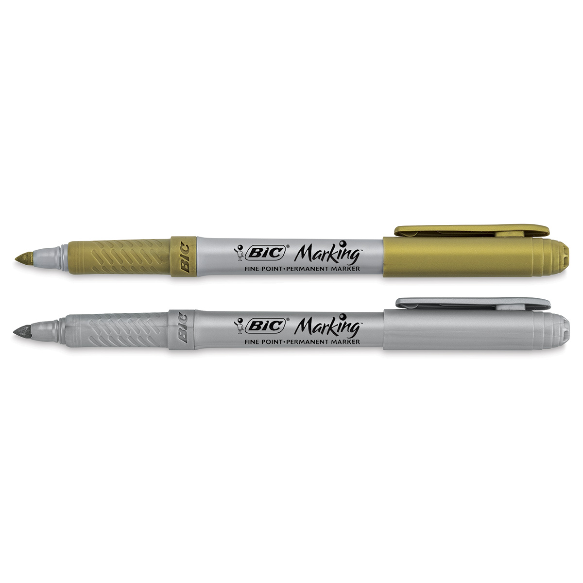 BIC Mark-It Fine Point Permanent Markers, Fine Point, Silver