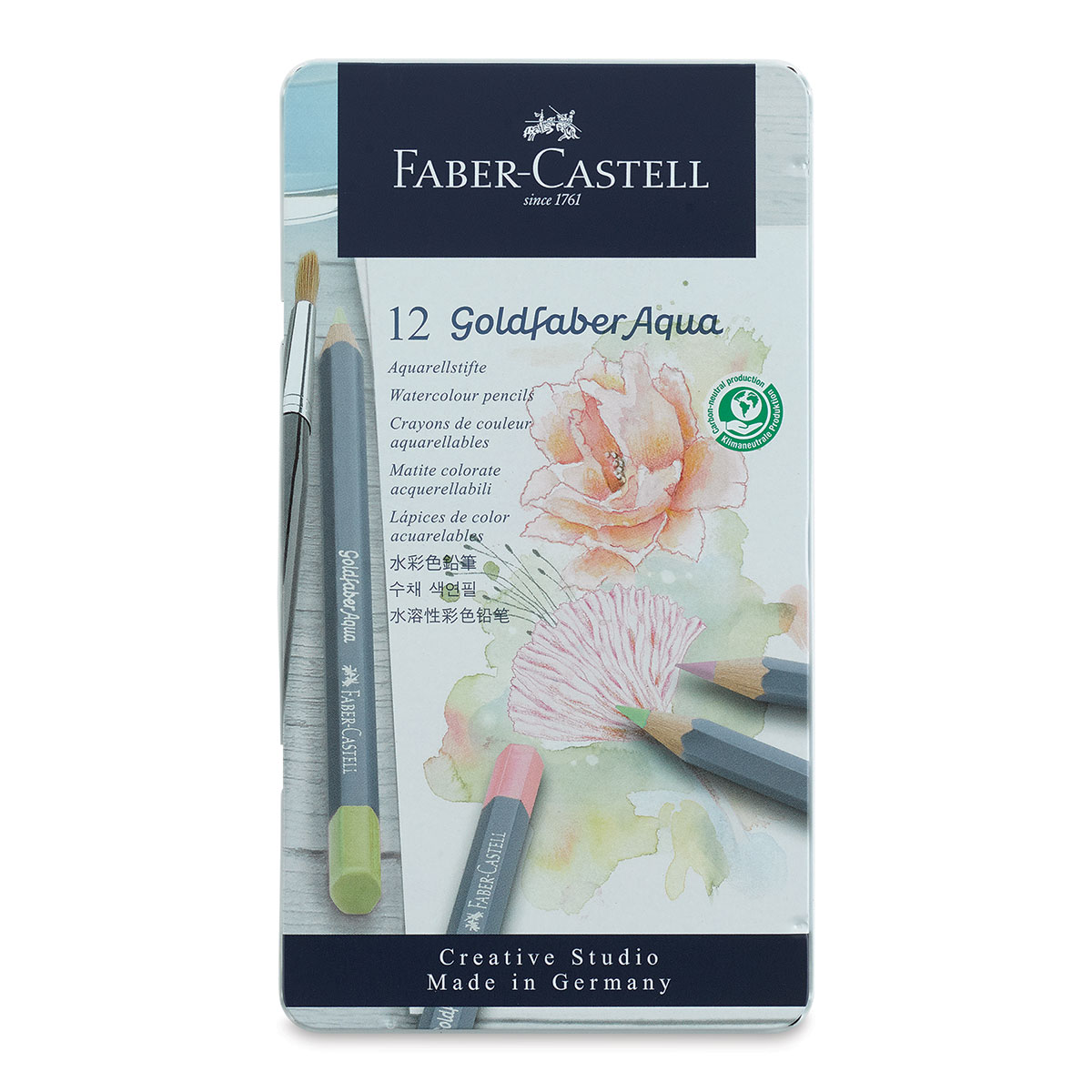 Faber Castell Goldfaber Aqua Watercolor Pencil - Set of 12, Pastels