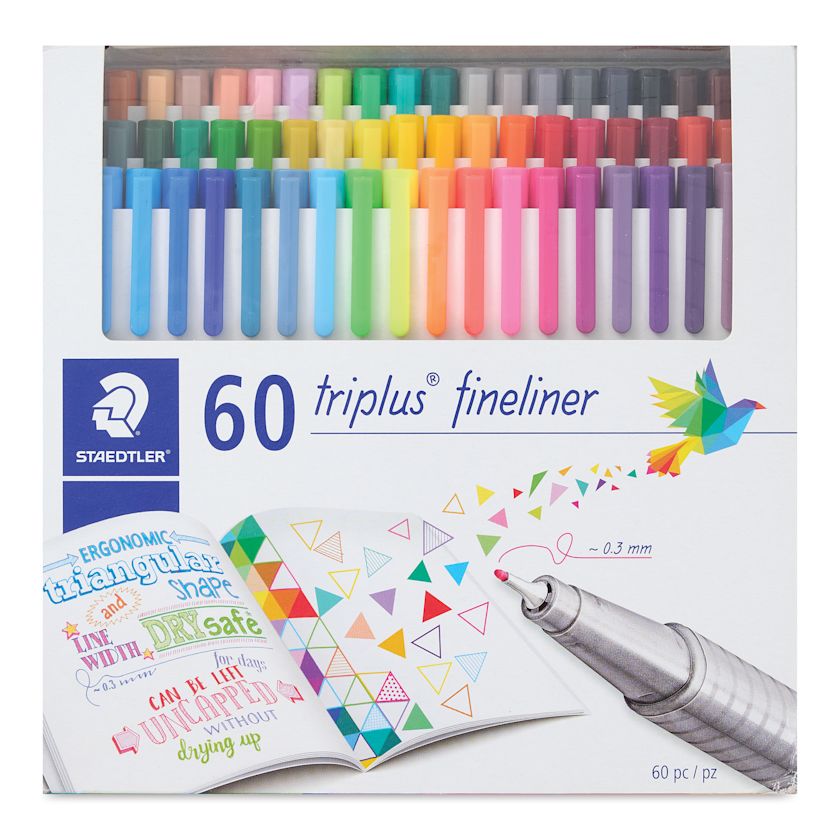 Staedtler Triplus Fineliner Pen - Assorted Colors, Set of 60 | BLICK ...