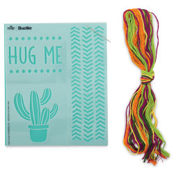 Bucilla Fashion Embroidery Template Kit, Hug Me