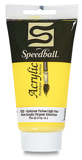 Speedball Acrylic Paints - 75 ml Cadmium Yellow Light tube shown upright
