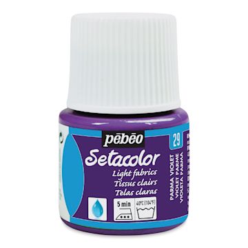 Open in modal - Pebeo Setacolor Fabric Paint - Parma Violet, Light Fabric, 45 ml bottle