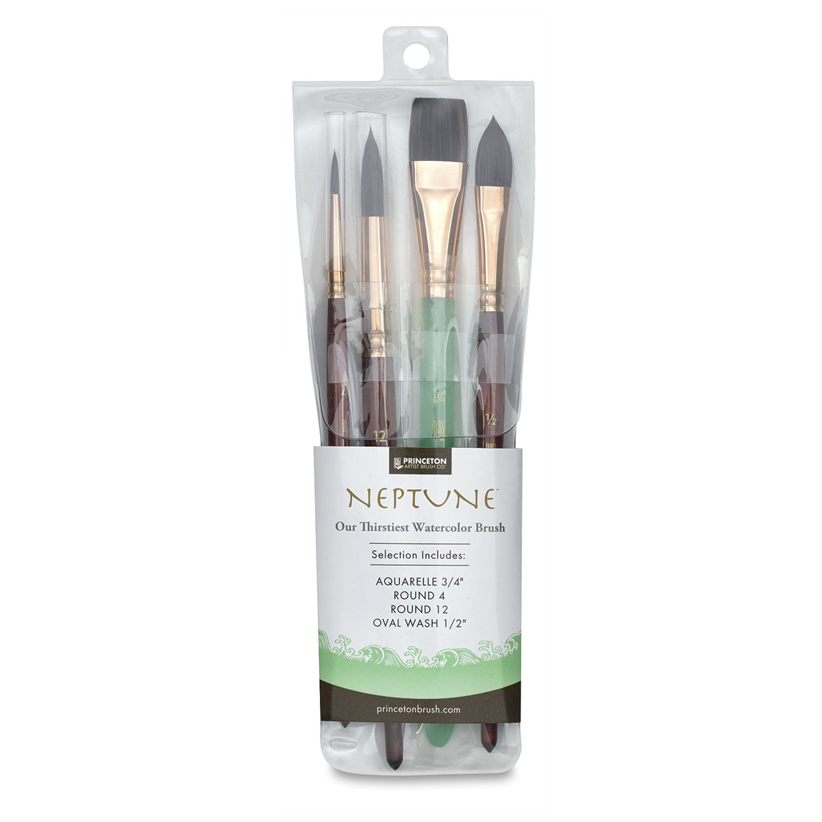 Princeton Neptune Synthetic Squirrel Brushes - Set of 4
