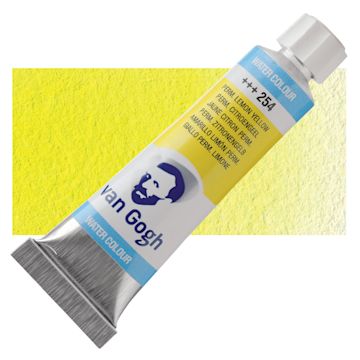 Open in modal - Van Gogh Watercolor - Permanent Lemon Yellow, 10  ml tube and swatch