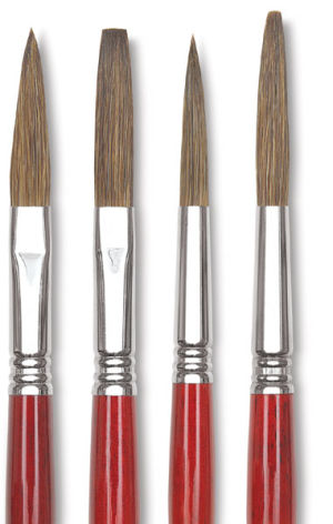 Large Artist Watercolor Mop Brush Oval Shape Fine Soft Hair