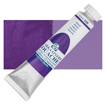 Open in modal - Royal Talens Gouache - Violet, 20 ml tube and swatch
