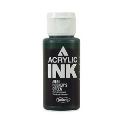 Holbein Acrylic Ink - Hooker's Green, 30 ml