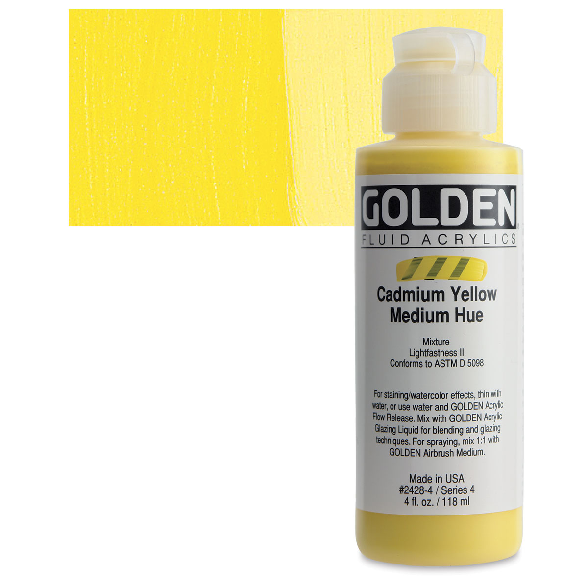 Golden Fluid Acrylic 1oz Cadmium Yellow Medium Hue