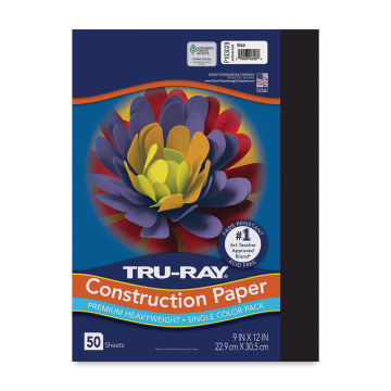 Tru-Ray Construction Paper | 76lb | 9 x 12 | Slate | 50/Pack
