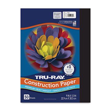 Tru-Ray Construction Paper | 76lb | 9 x 12 | Slate | 50/Pack