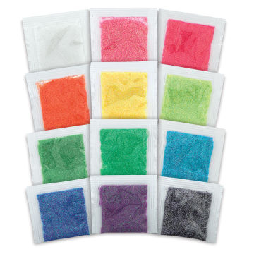 Glitter Packs - Fine, Neon, 0.07 oz, Pkg of 12