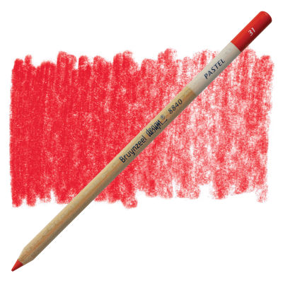 Bruynzeel Design Pastel Pencil - Vermilion 31 (swatch and pencil)