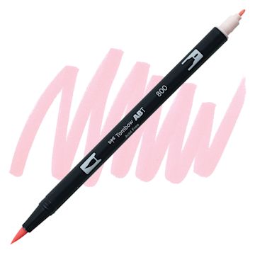 Open in modal - Tombow Dual Brush Pen - Pale Pink pen and swatch