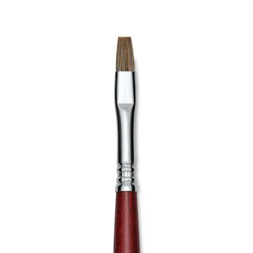 Open in modal - Escoda Bravo Light Ox Hair Brush - Bright, Long Handle, Size 8 close up