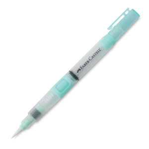 Faber-Castell Design Memory Craft Deluxe Water Brush - Angled view of empty uncapped Water Brush